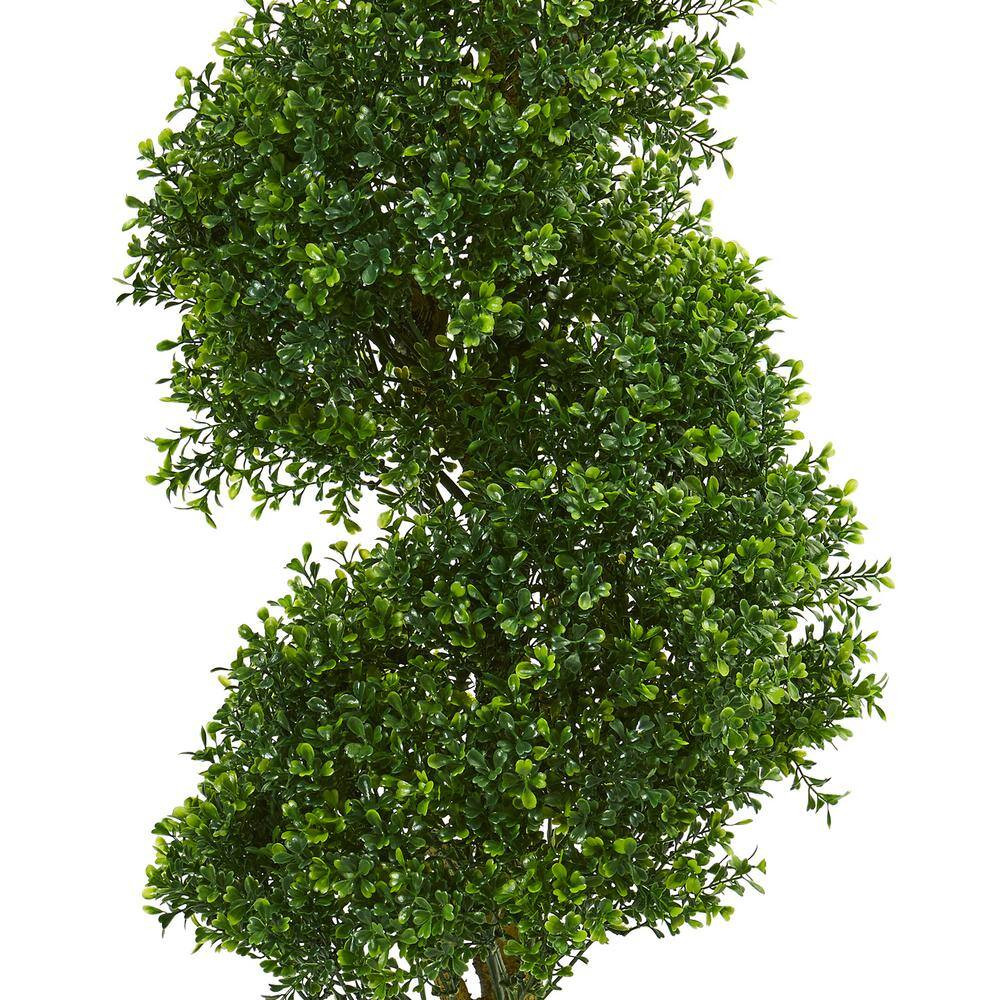 4 Ft. UV Resistant Indoor/Outdoor Spiral Boxwood Artificial Tree