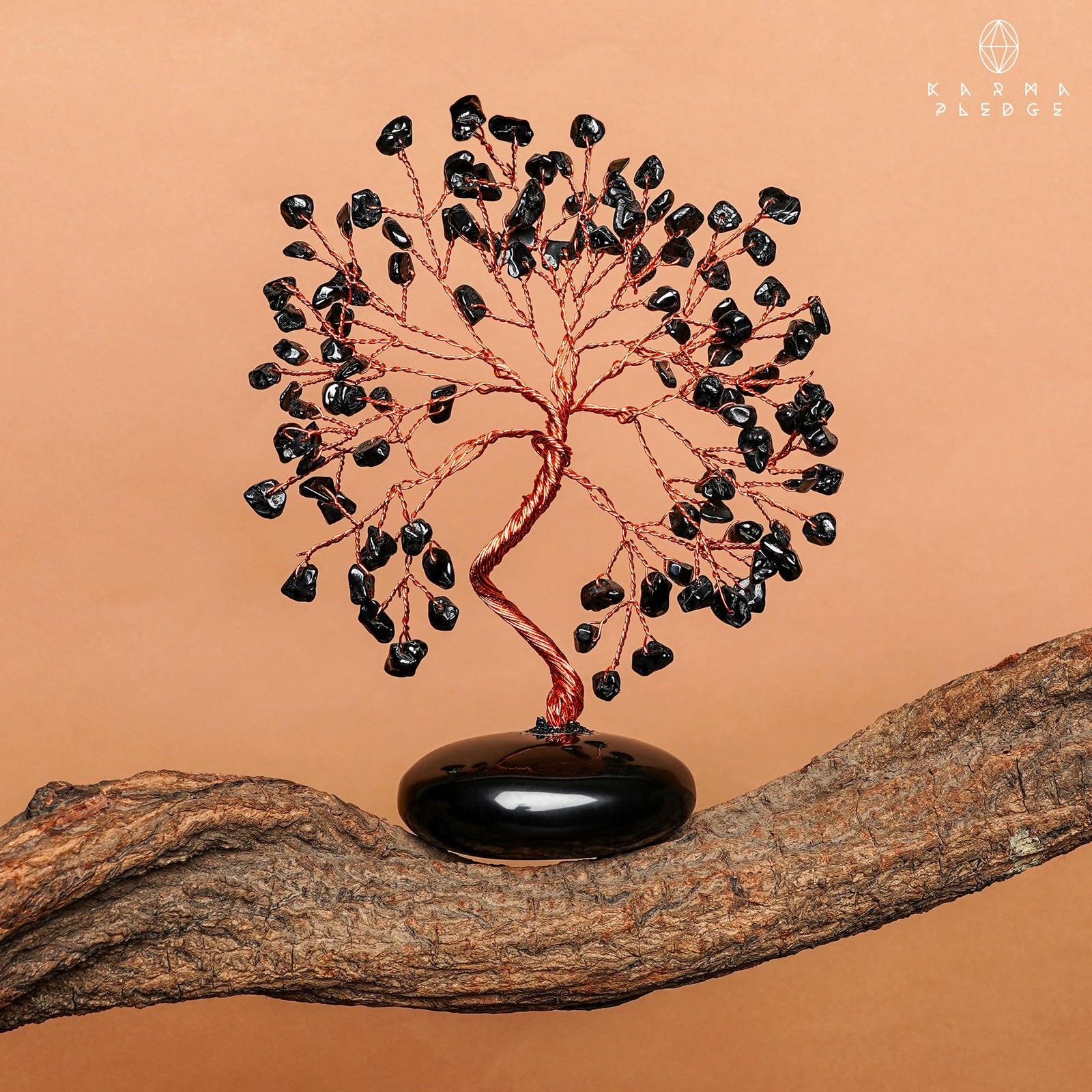 Black Obsidian Crystal Tree of Life Gifts for Women, Home and Office Desk Dec…