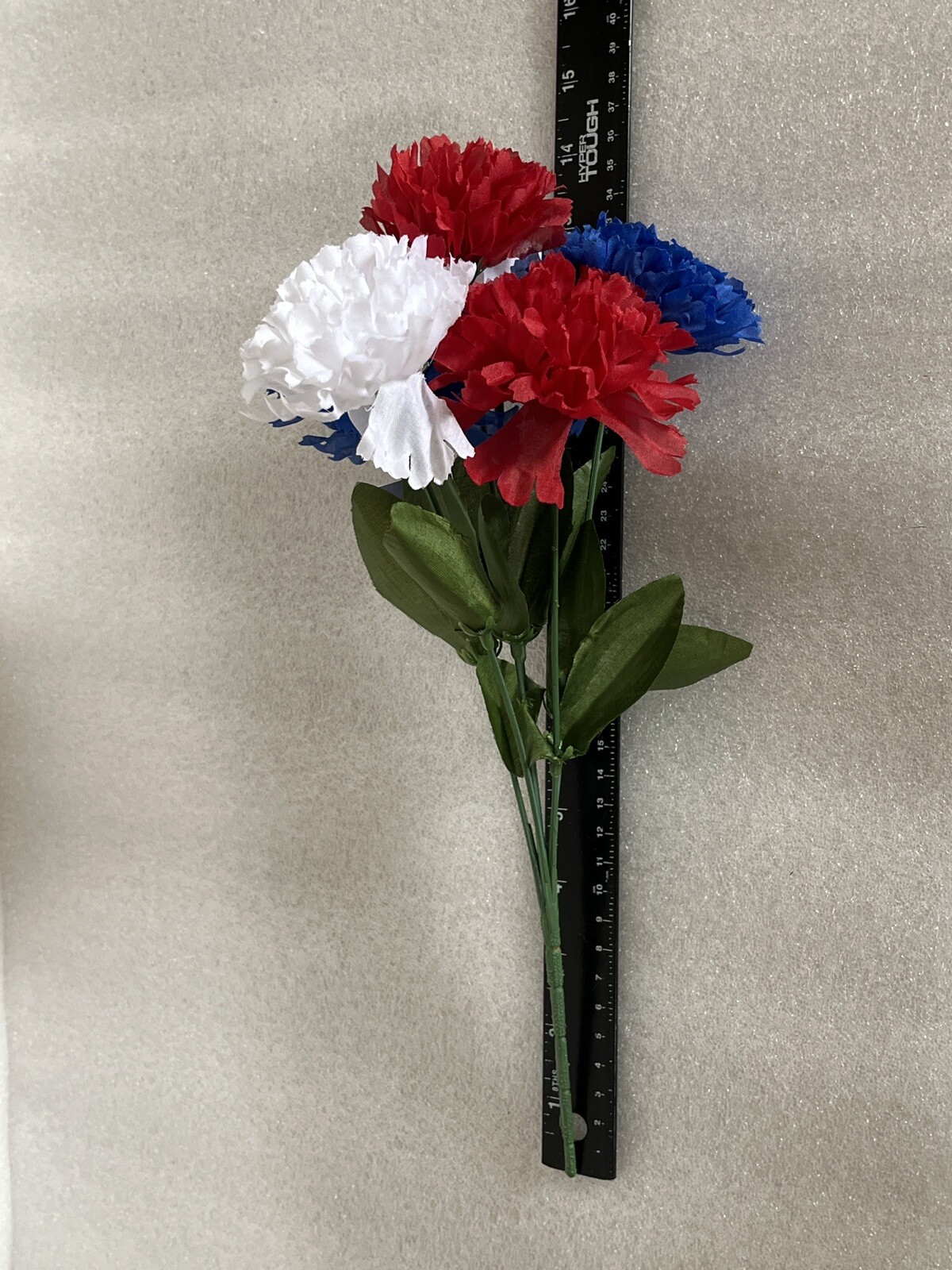 Red White And Blue Carnations Bouquet 13” Flowers Memorial Day, July 4th NEW