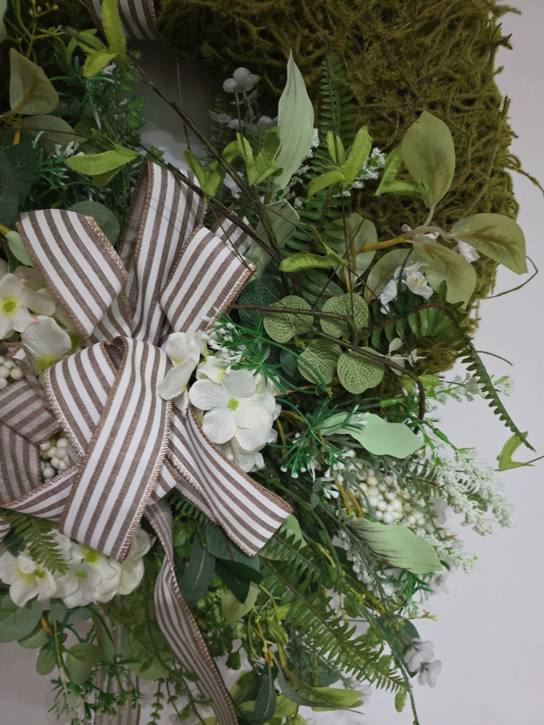 Handmade Every Day Year Round Moss Covered Angel Vine Wreath Large