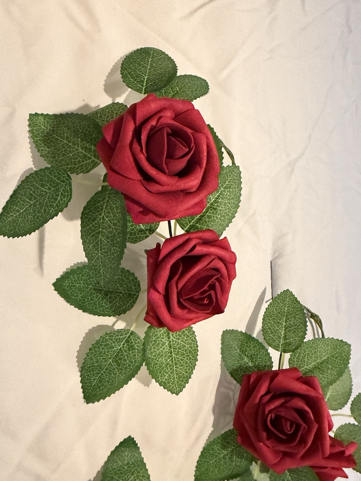 AmyHomie Artificial Real Looking Dark Red Roses For DYI/Wedding Used One Time