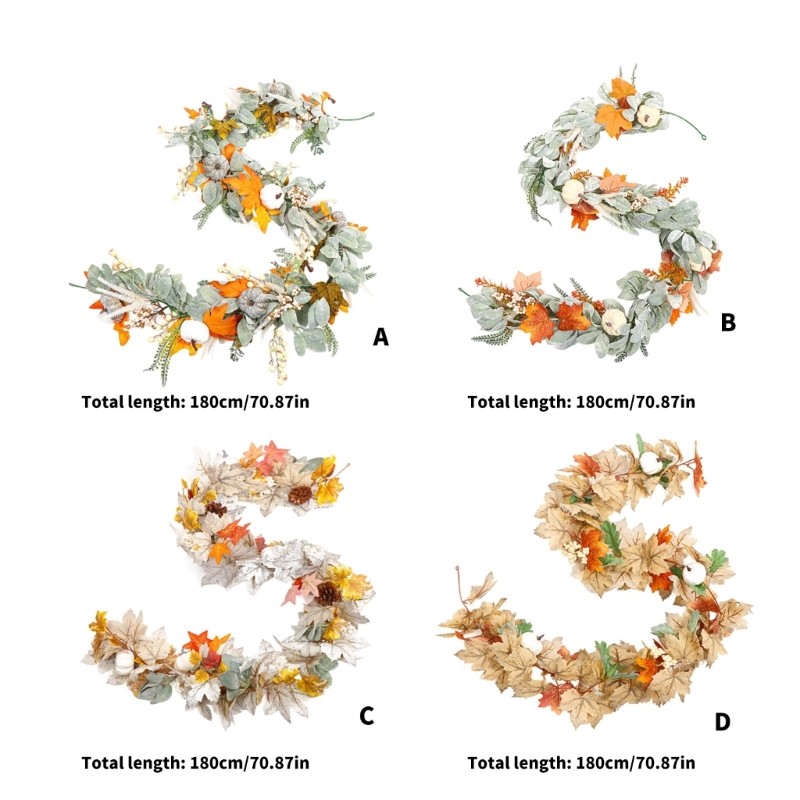 Whole Year Decorative Rattans Vine With Realistic Maples Leaf Design