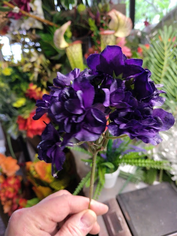 ARTIFICIAL African Violet blossoms – PURPLE
