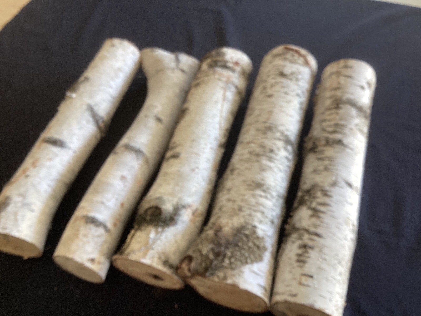 White Birch 5 Pc 18” Long Decorative Log Set ( 2 – 4”, 2 – 3”, 1 – 2 1/2” )