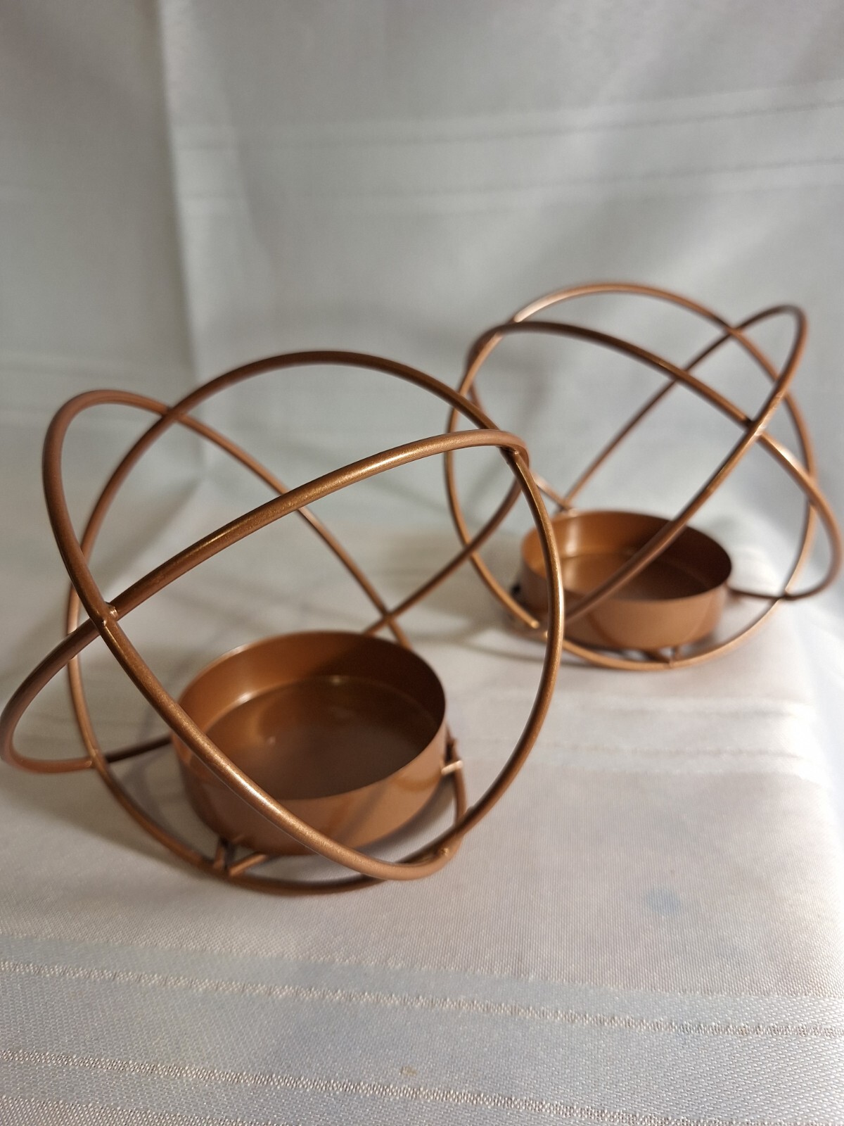 Bronze Metal Orb, Copper Vortex, Softball Size, Add A Plant Or Candle
