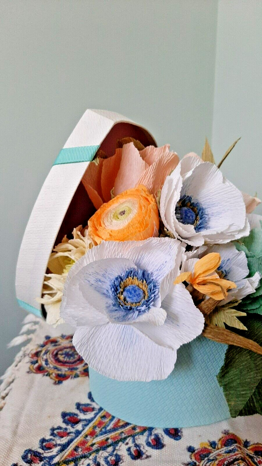 Colorful Paper Flower Bouquet Handmade Artificial Flower Bouquet gift for a spec