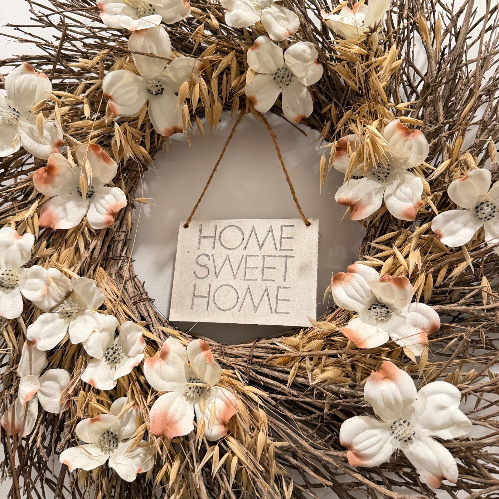 Natural Twig Home Sweet Home Wreath