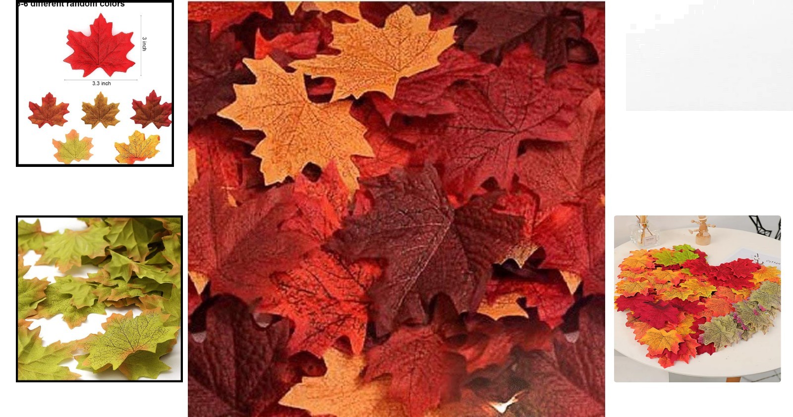 600 Artificial Maple Leaves for Elegant Autumn Wedding and Party Decor