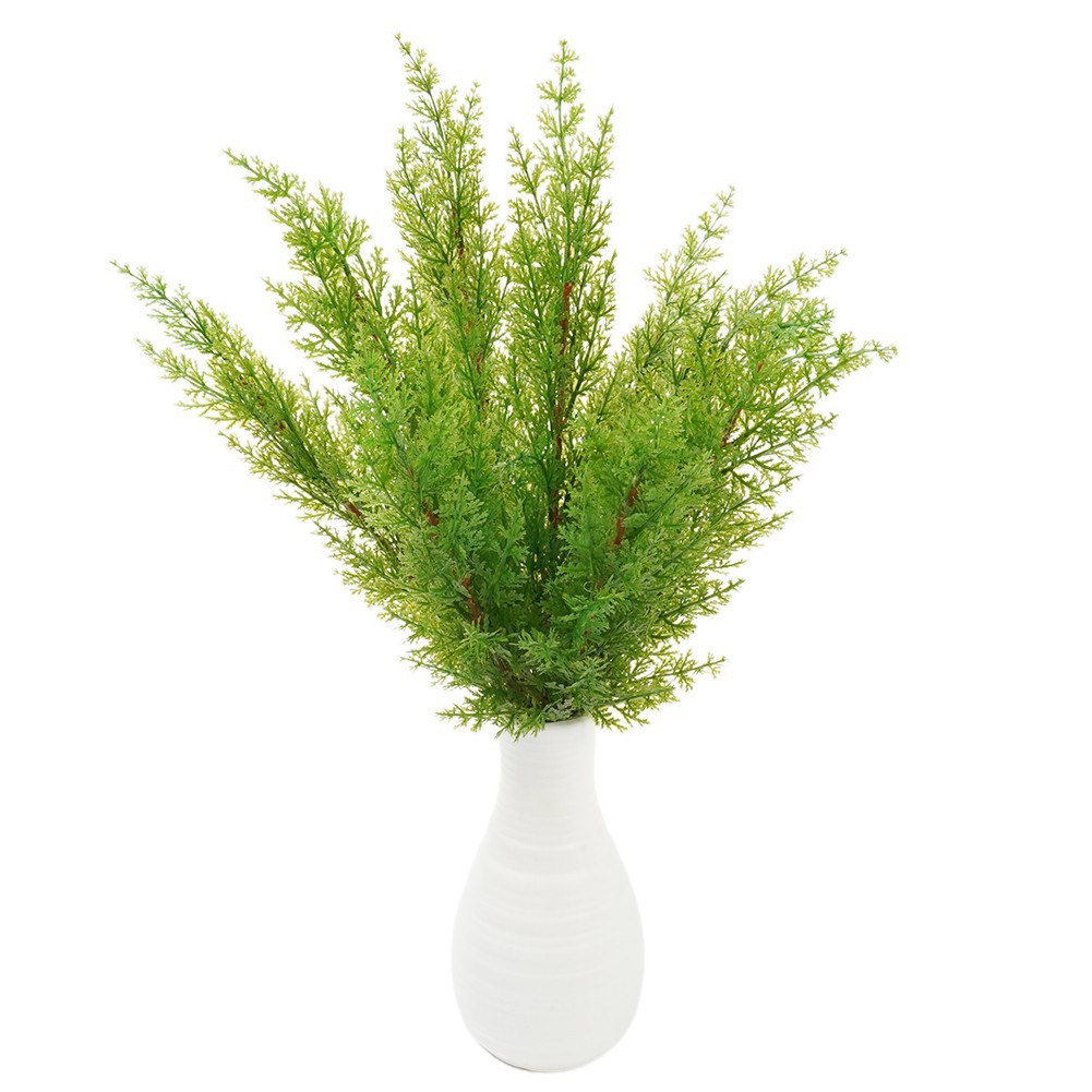 Artificial Pine Cypress Leaves Branch Simulation Green Plant Home Office Decor
