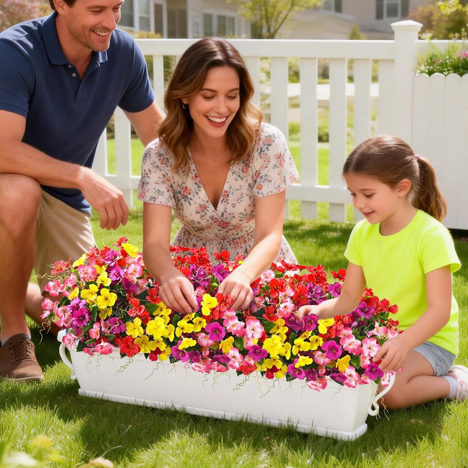 Fake Hibiscus Artificial Flowers, Outdoor, 6 Bundles, UV Resistant