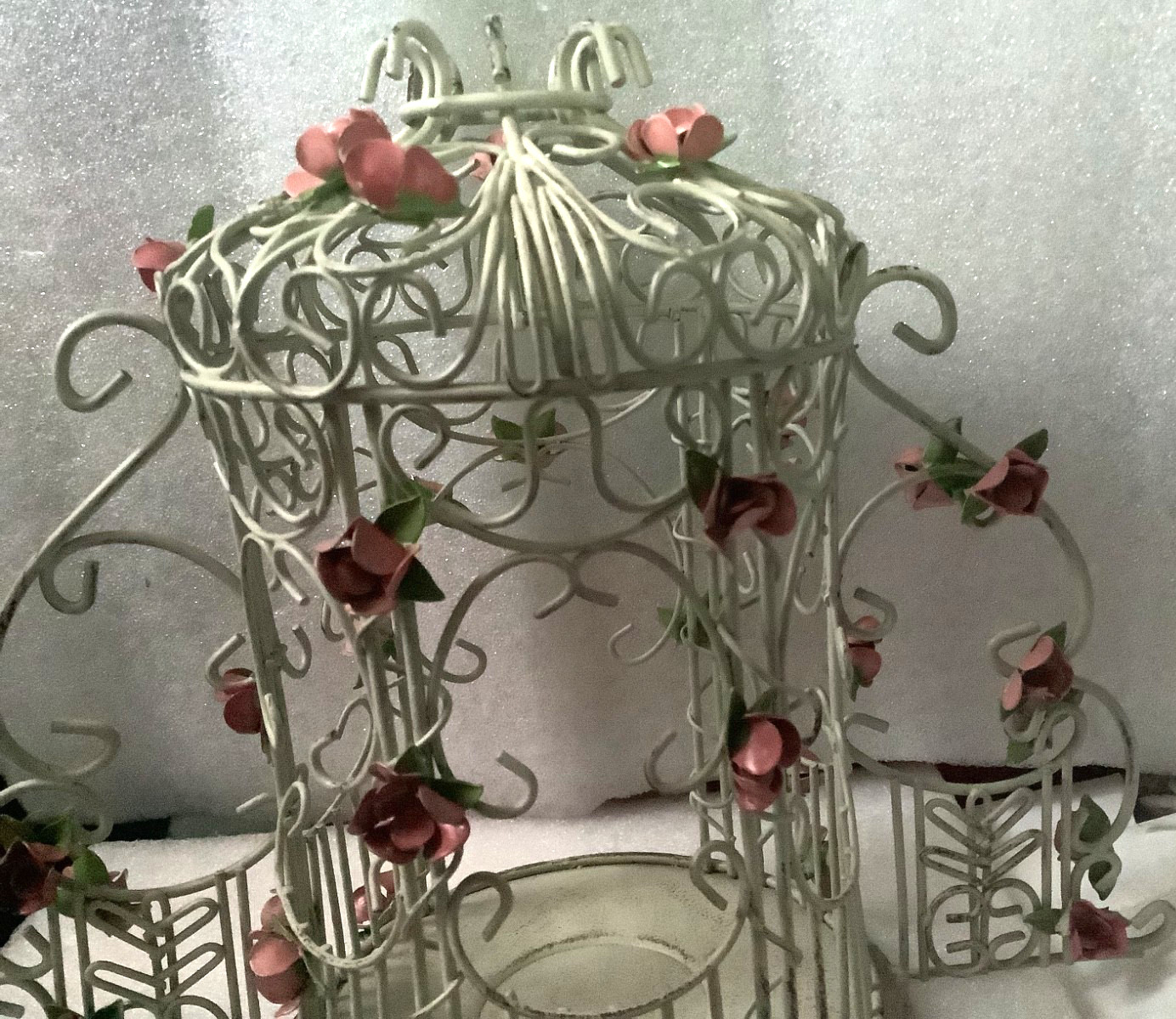 PartyLite Rose Garden Gazebo Candle Holder