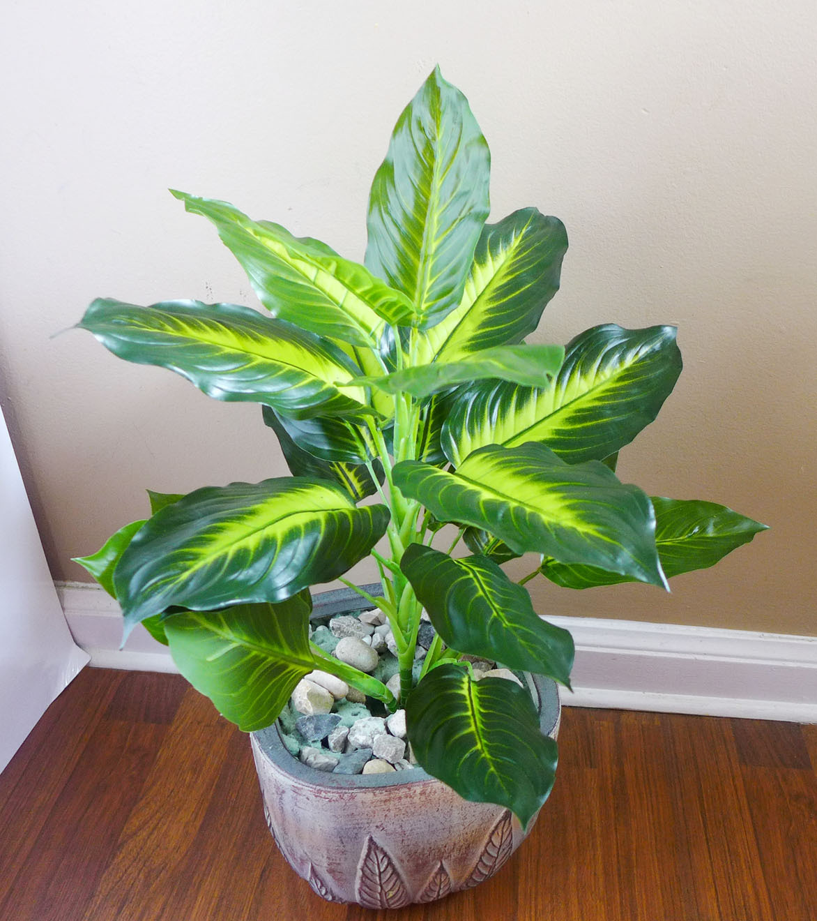 2 x 18″ Tall Palm Bush Artificial Grass Bushes (20 Leaves each)