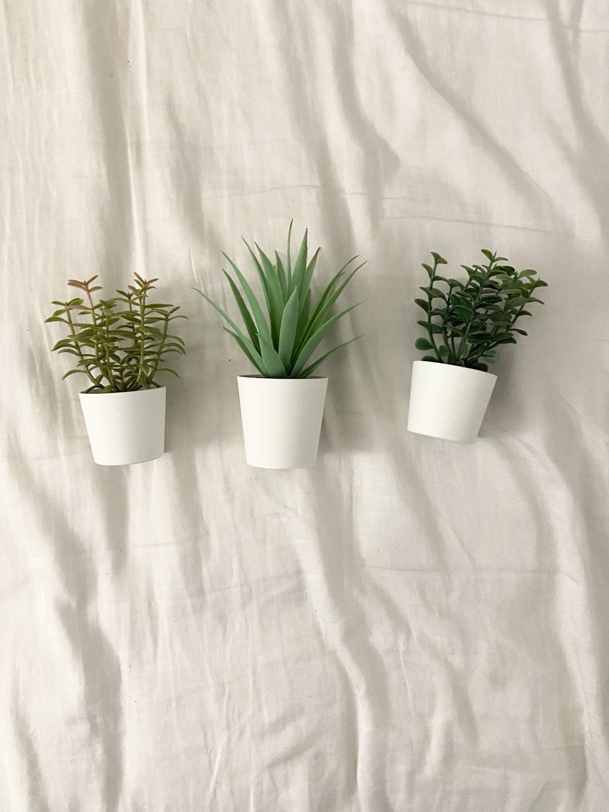 IKEA Fake Plants Small Three Bundle Lot Shelf Decor Minimalist White Dorm