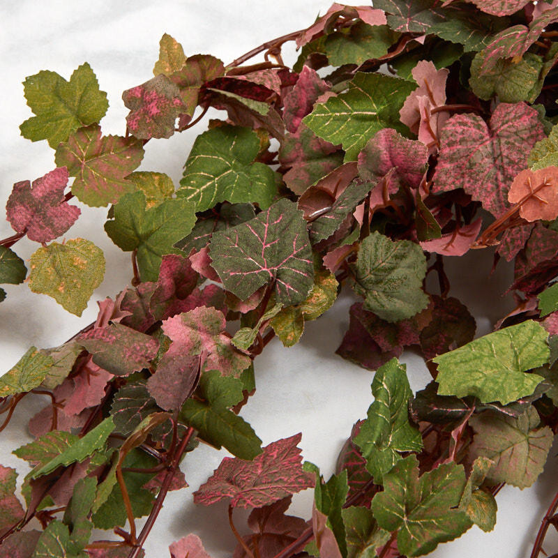 Set of 4 Colorful Draping Artificial Grape Leaf 38″ Bushes