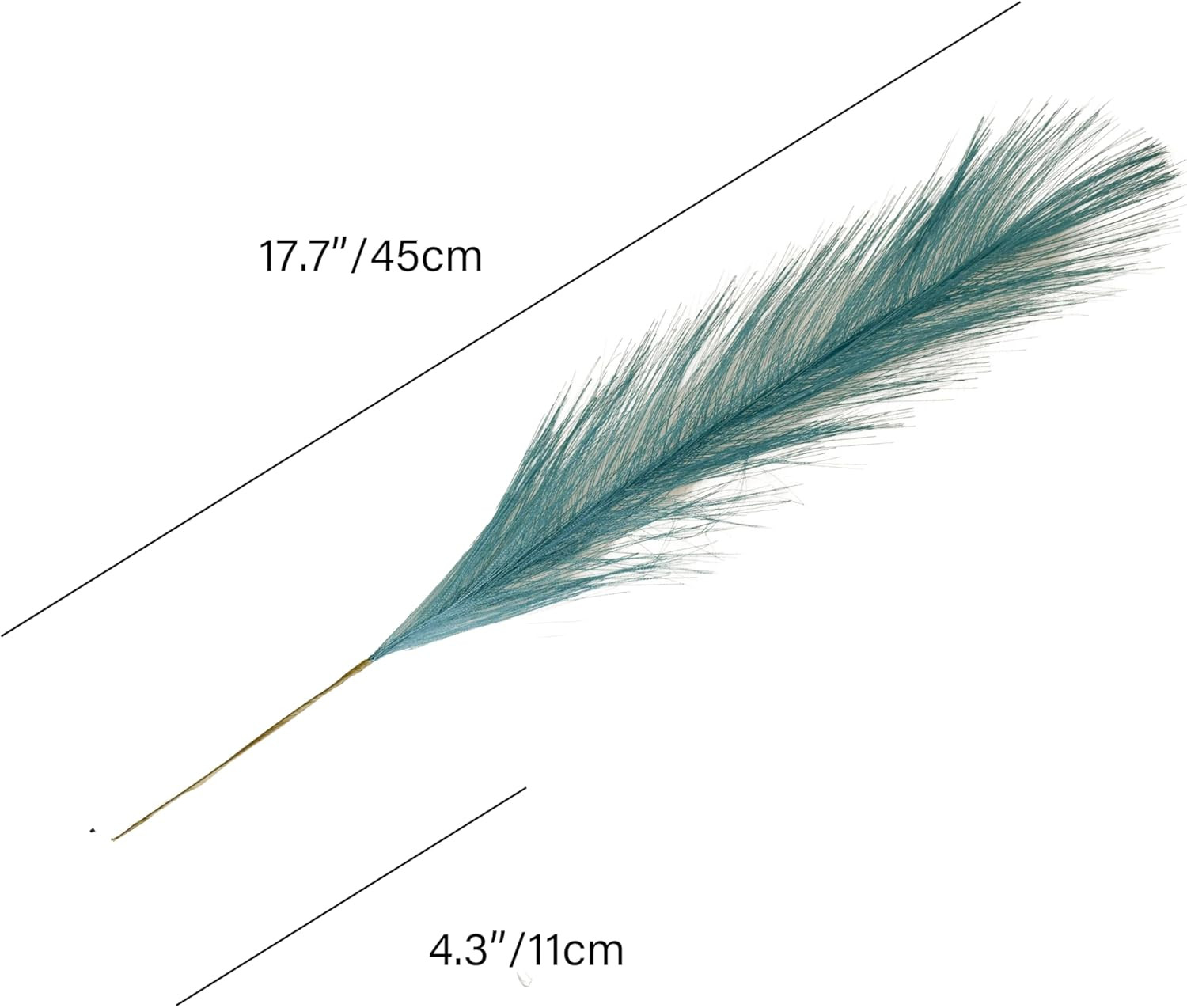 Teal Silk Pampas Grass Bouquet 20 Stems 17.7In Fluffy Artificial Pampas with …