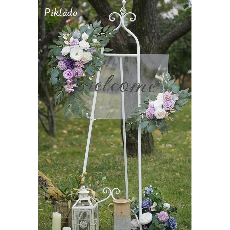 Artificial Flower Wedding Arch Decor Swag Silk Foam Floral Arrangement Set New