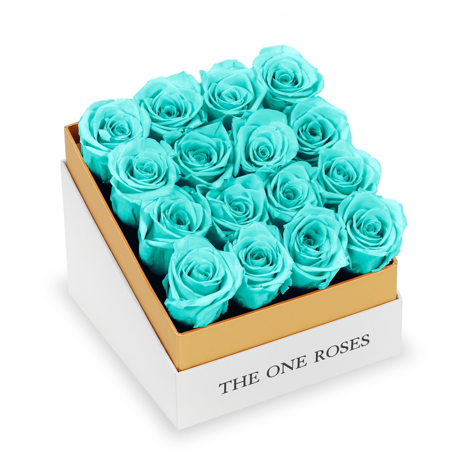 Coffee Table Black Square Box – With Real Long Lasting Preserved Roses
