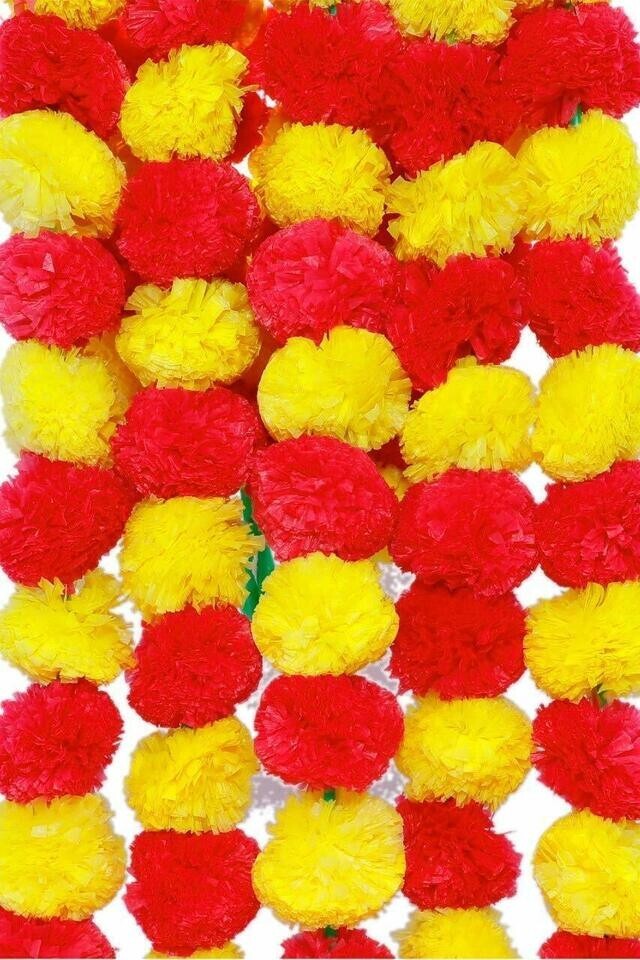 50 PC Feet marigold Garlands Indian American Wedding party mantle Decoration