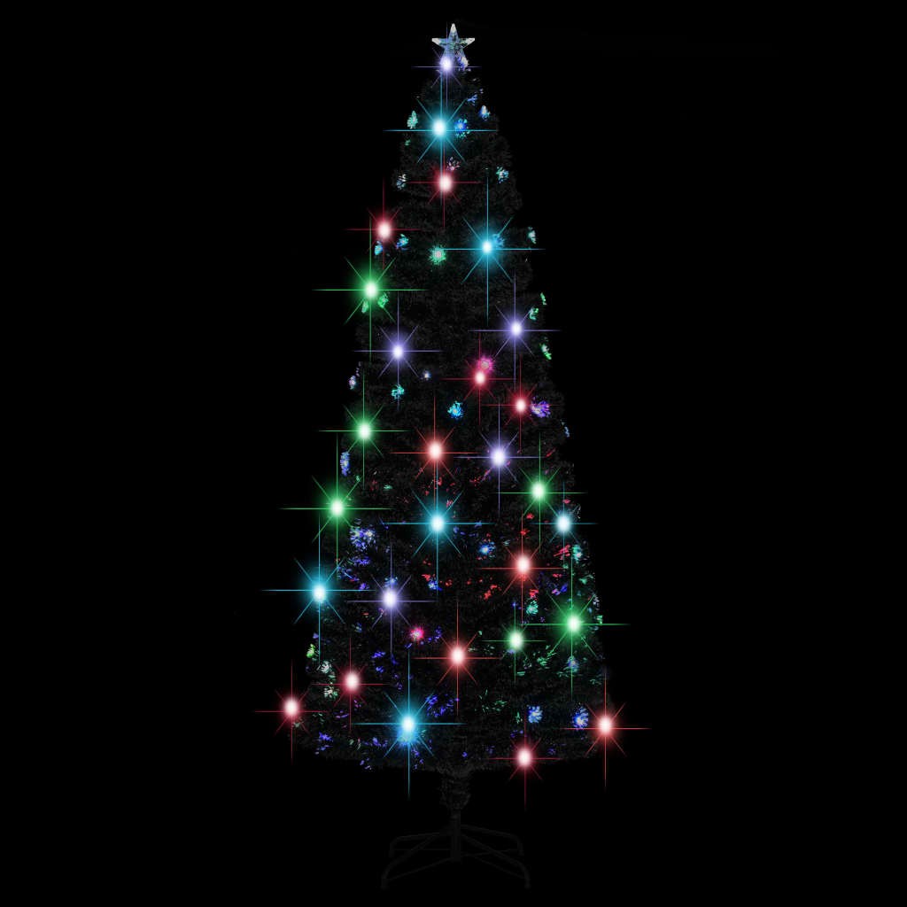 Pre-lit Green and White Fiber Optic Christmas Tree – 8 ft and 5 ft Sizes vidaXL