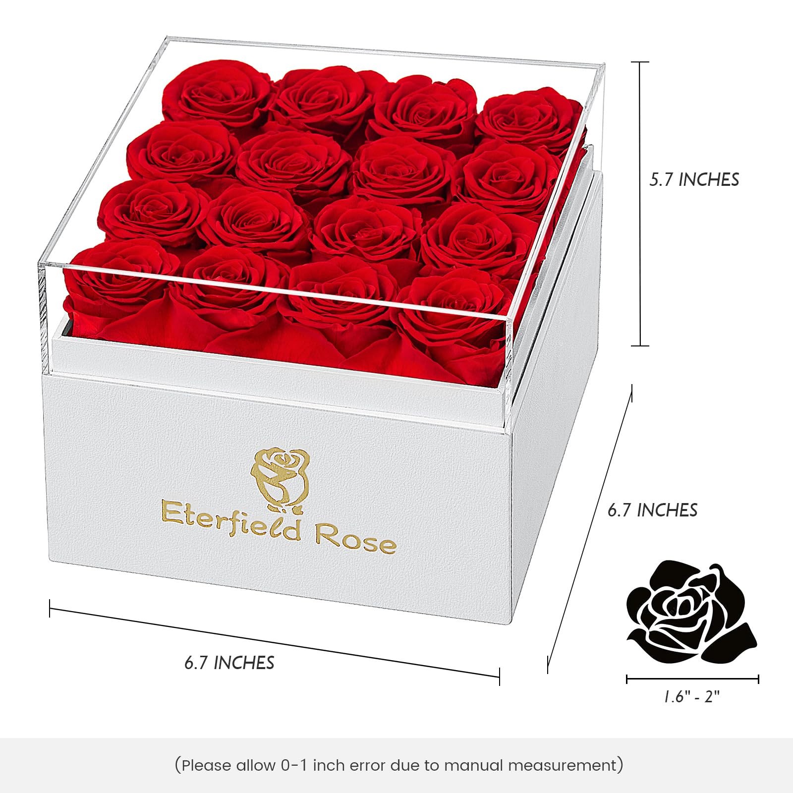 Eterfield Preserved Roses That Last a Year Eternal Rose in a Box Real Rose