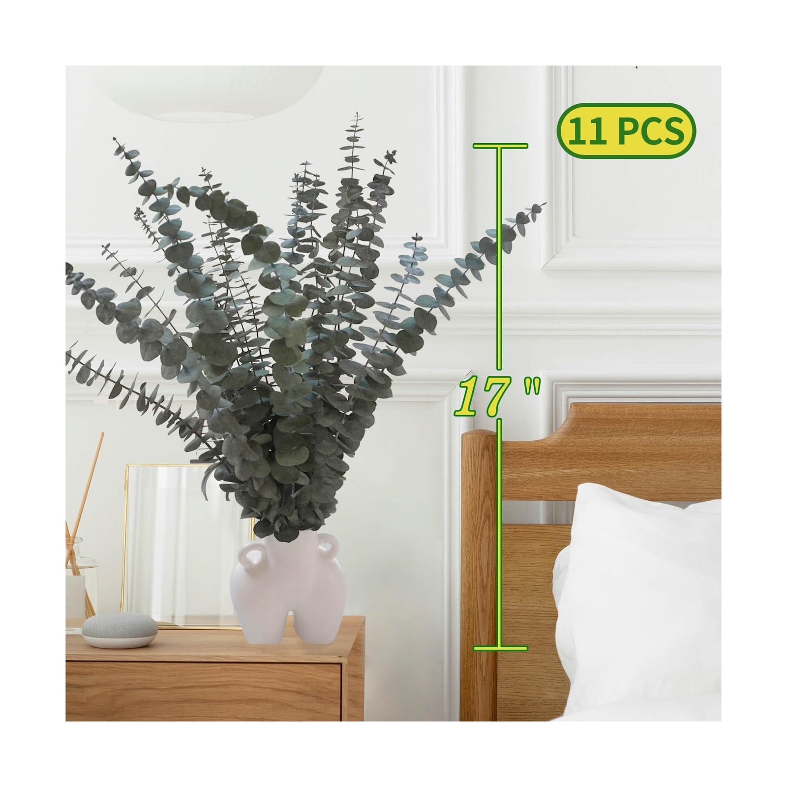 11 PCS Real Dried Eucalyptus for Shower Hanging Decor- 17” Large Eucalyptus …