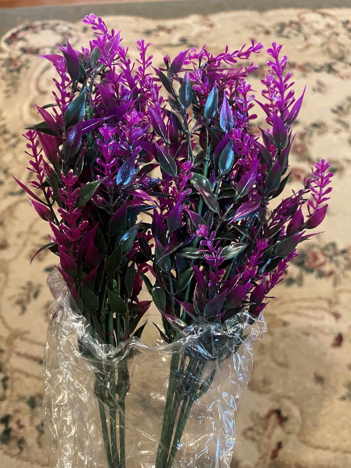 14 Artificial Purple Flower Stems
