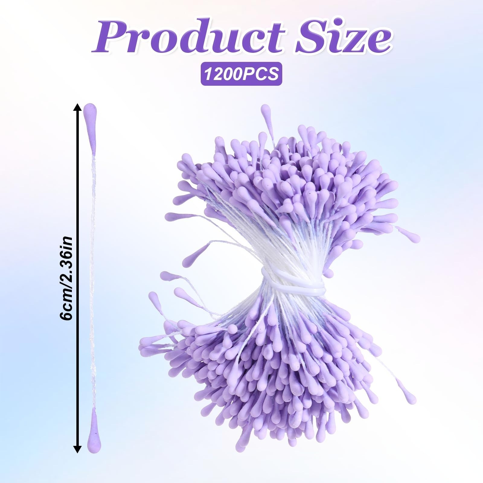 10 Colors DIY Craft Artificial Flower Stamens For Bouquet, Party Scrapbook Decor