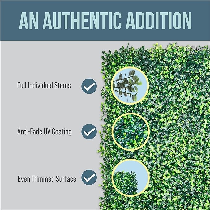CREATIVE SPACE Grass Wall Panels Artificial Plants Wedding Backdrop 12-Pack