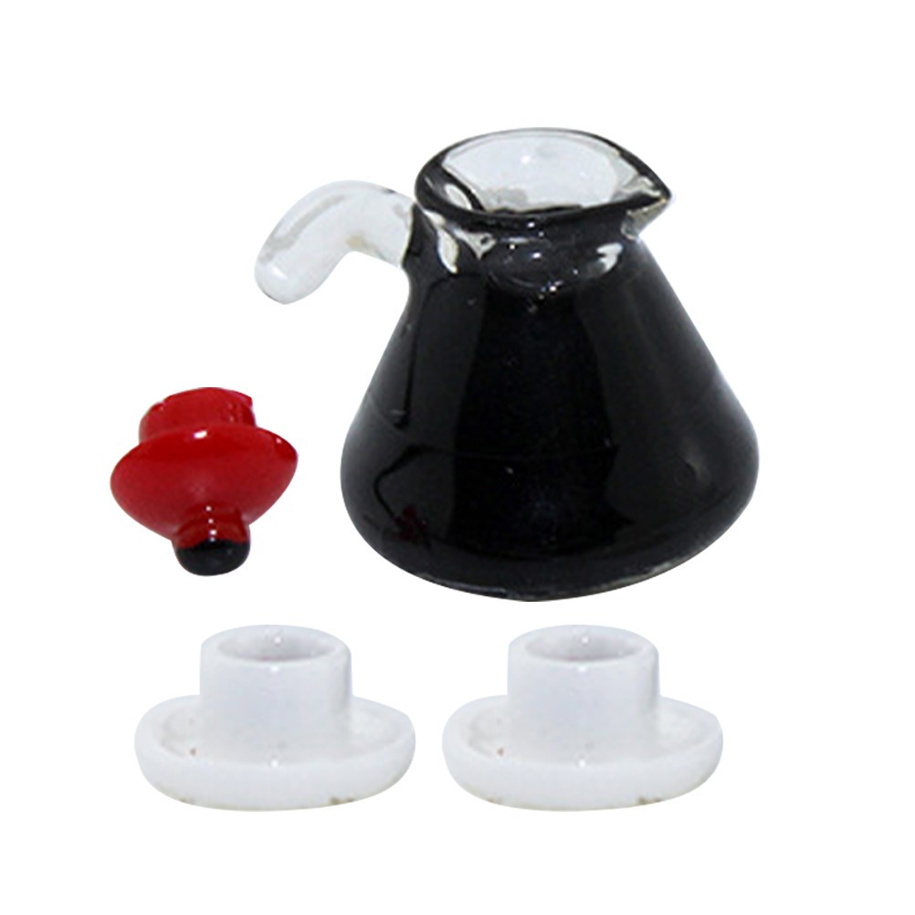 1 Set Miniature Coffee Pot Resin Decor Assorted Colors Mini House Accessory