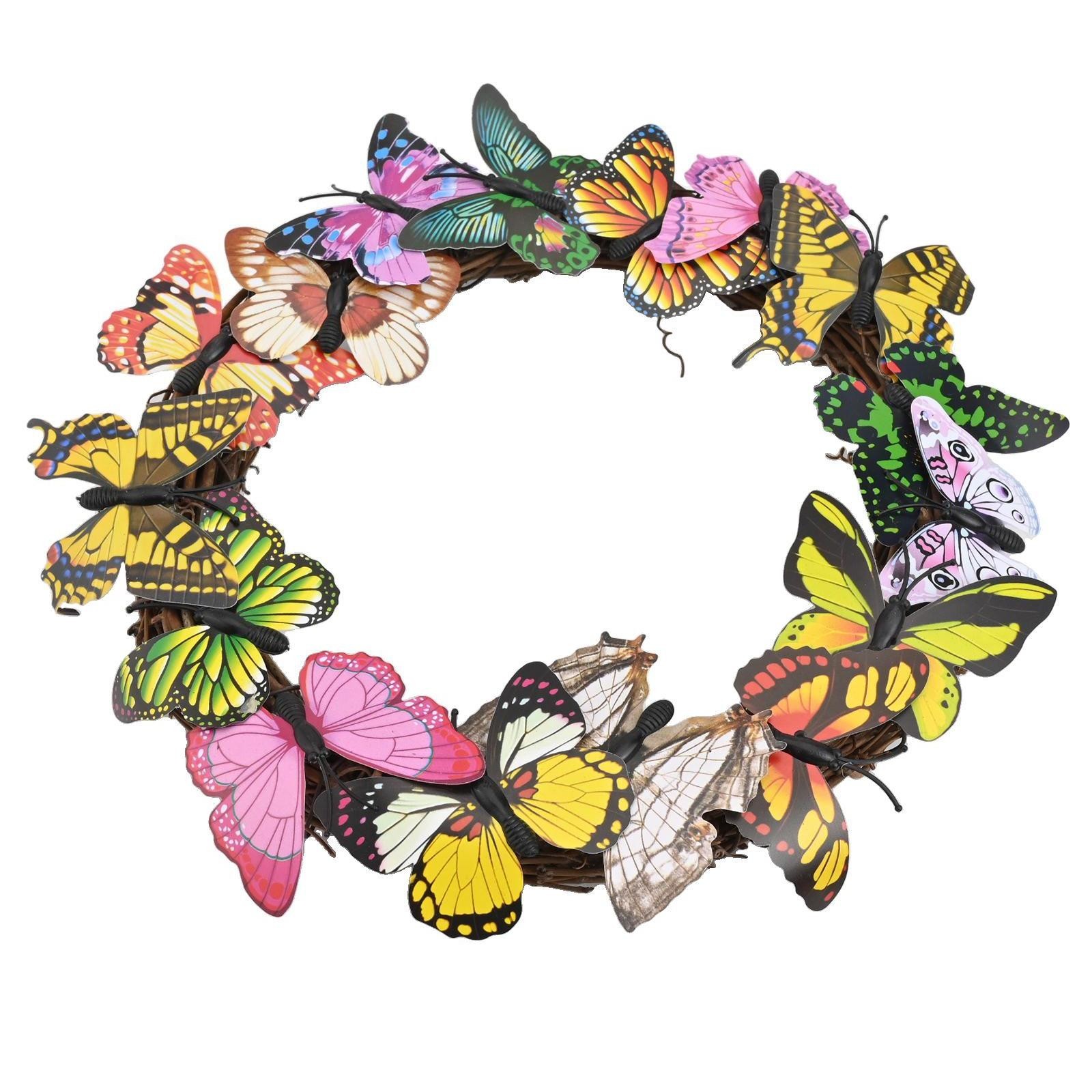 Butterfly Wreath Butterfly Wreath Fake Butterflies Front Door Unique Design