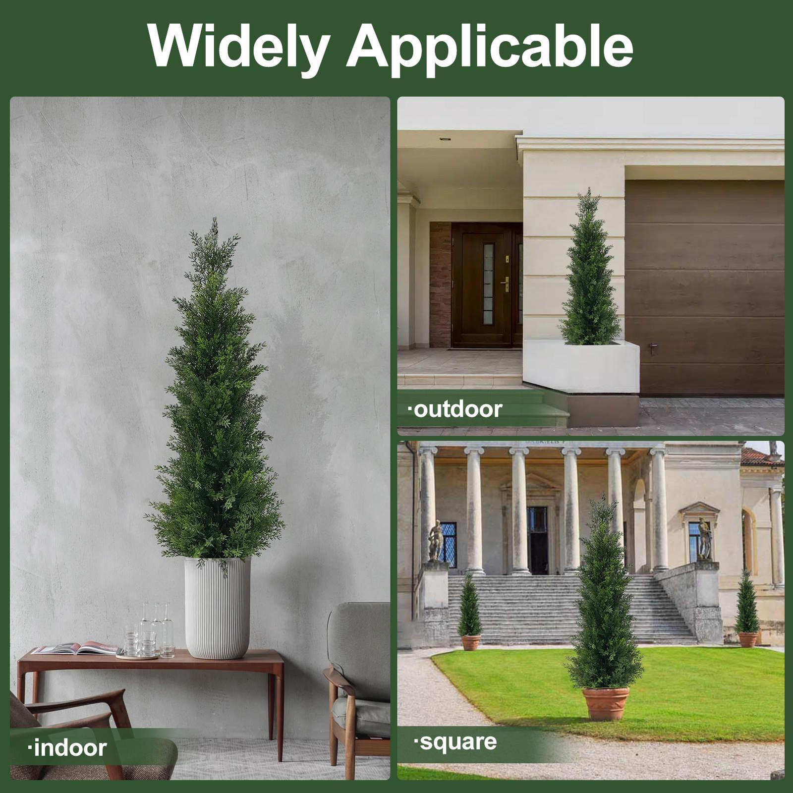 2pc 3Ft Cedar Pine Artificial Topiary Tree Christmas Home Decor UV Brand New-
