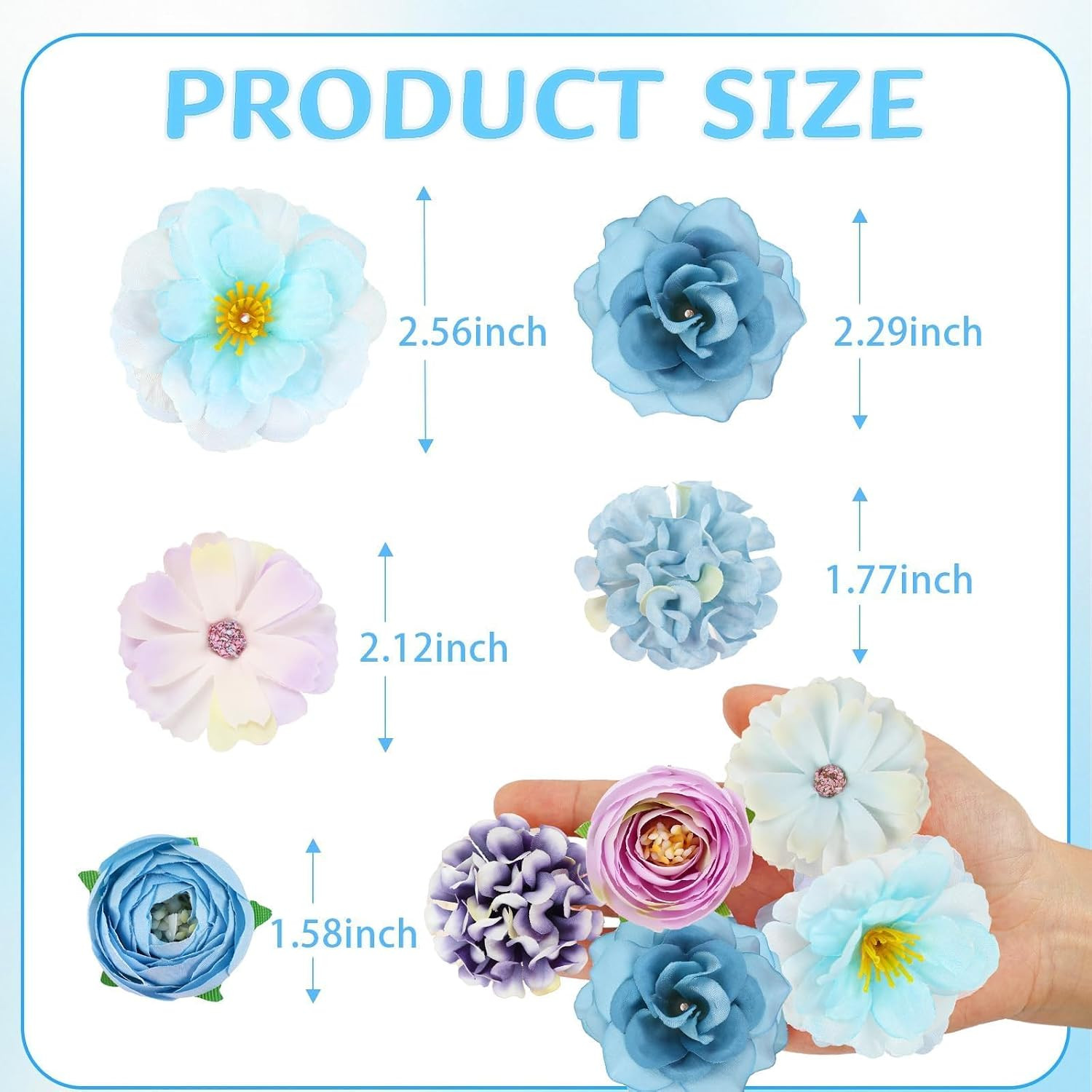 Fake Flower Heads Mini Silk Flowrs Bulk Small Flower 3D Loose Faux Daisy Rose Su