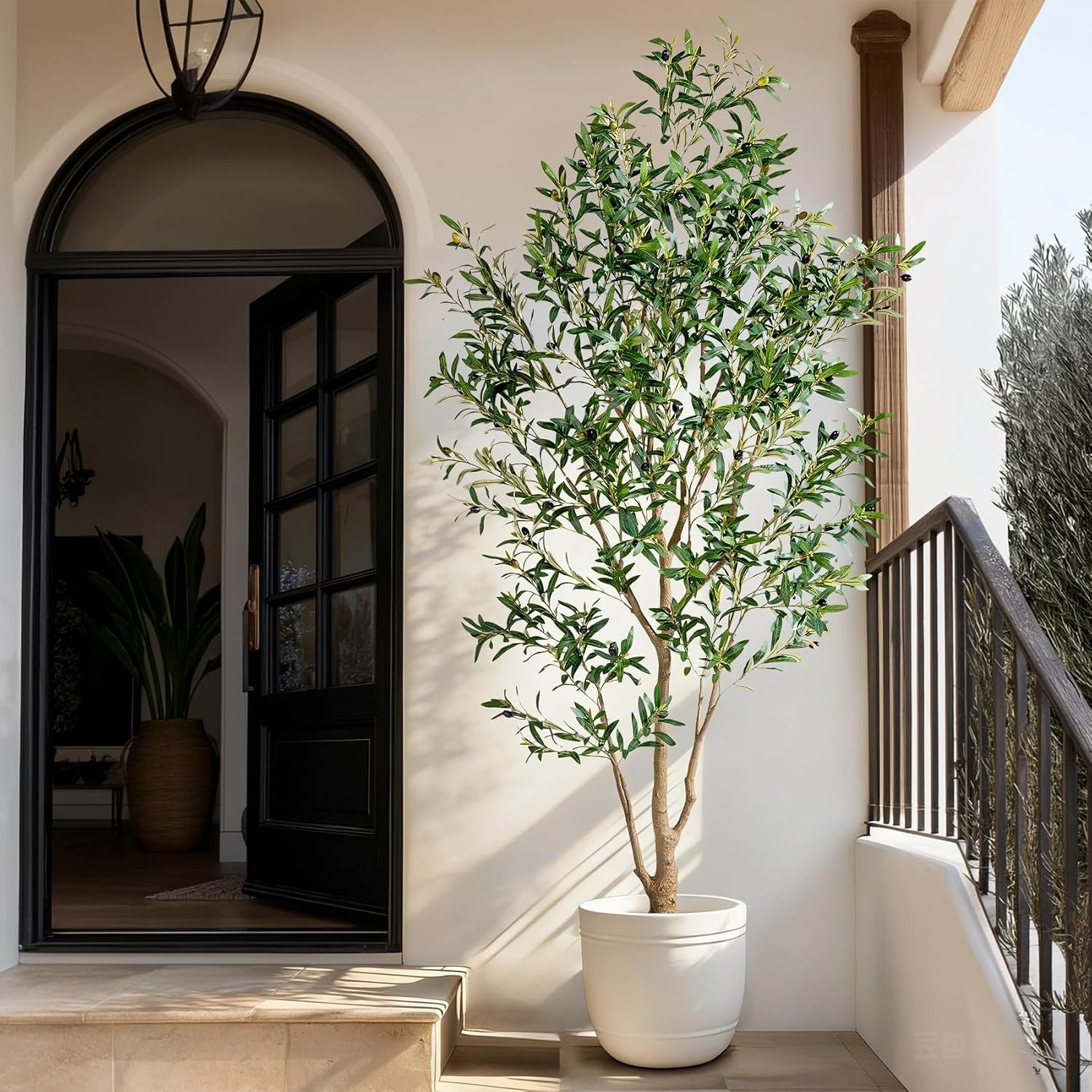 Modern Farmhouse Faux Olive Tree Large Floor Plant