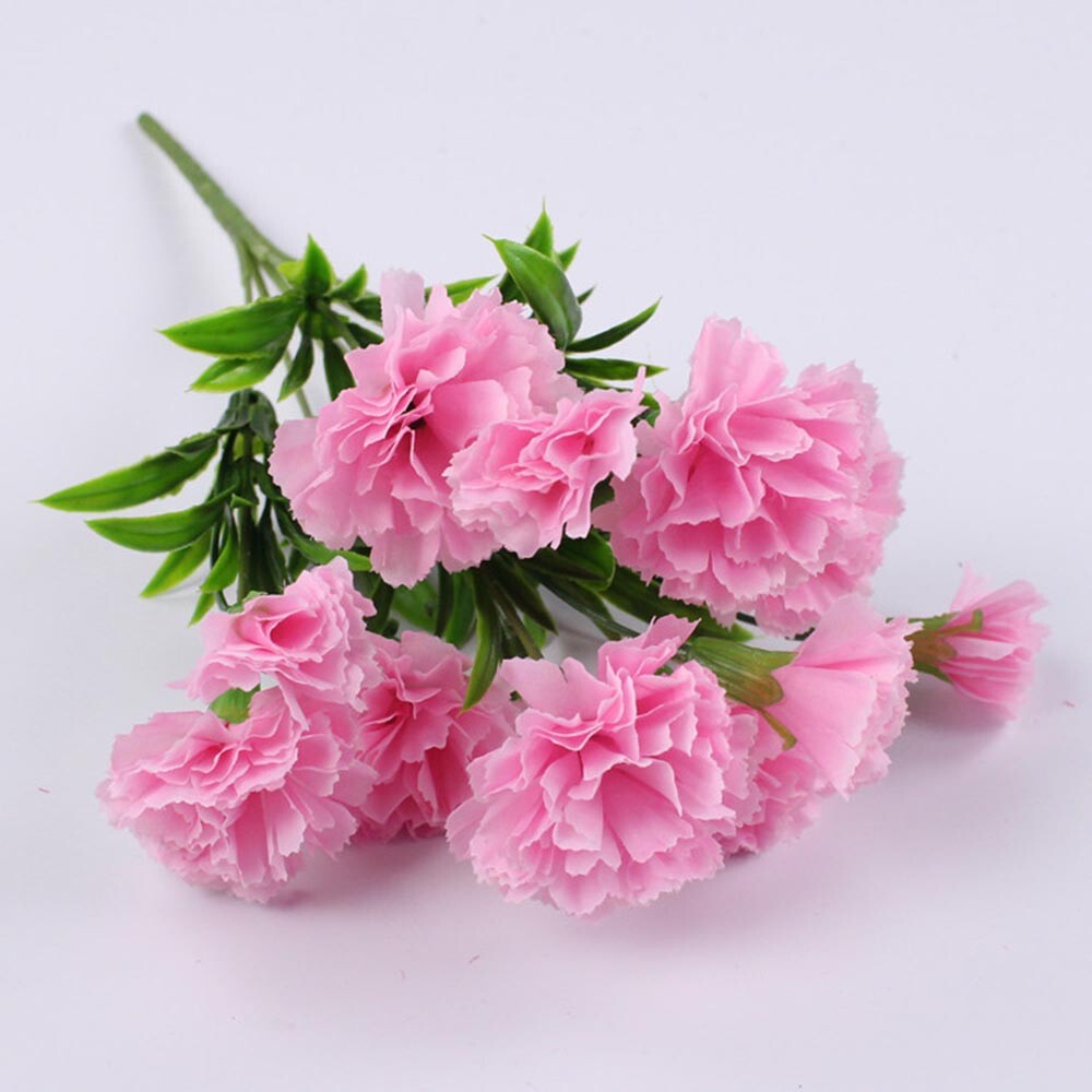 1PC Bright Artificial Carnation Fake Flower Bush Bouquet Home Wedding Decor