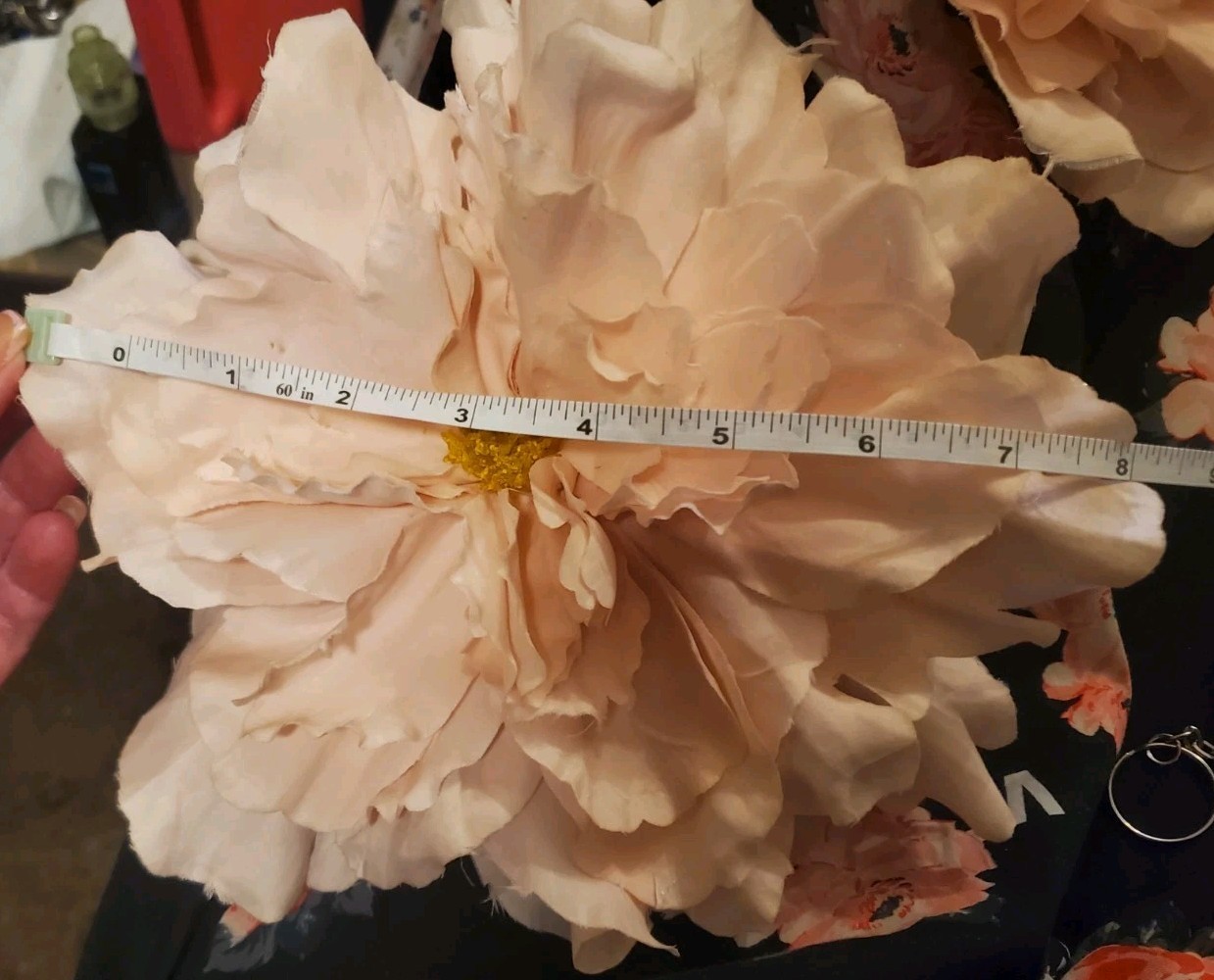 PINK Peonies Artificial Flowers Heads 8.15 Inch Silk? Peony Fake Flower Clip