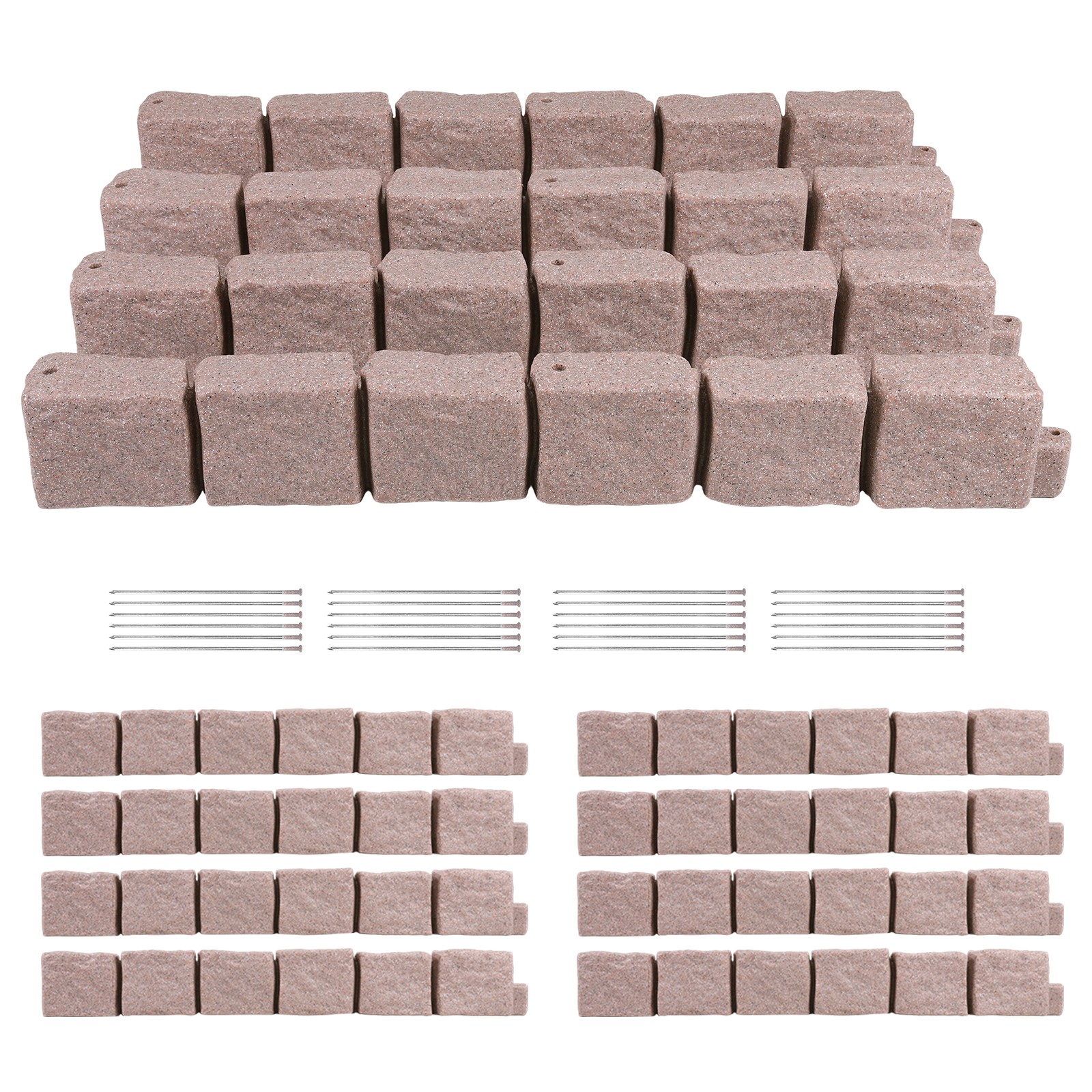 Faux Stone Landscape Edging Garden Fence Imitation Stone for Home Improvement