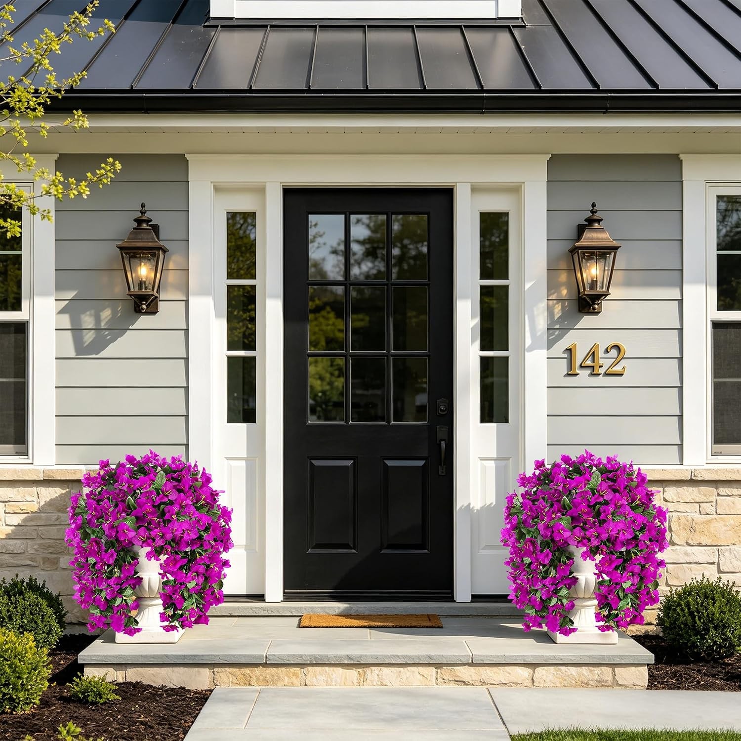 Faux Bougainvillea Artificial Flowers Plants for Outdoors Outside Decoration,