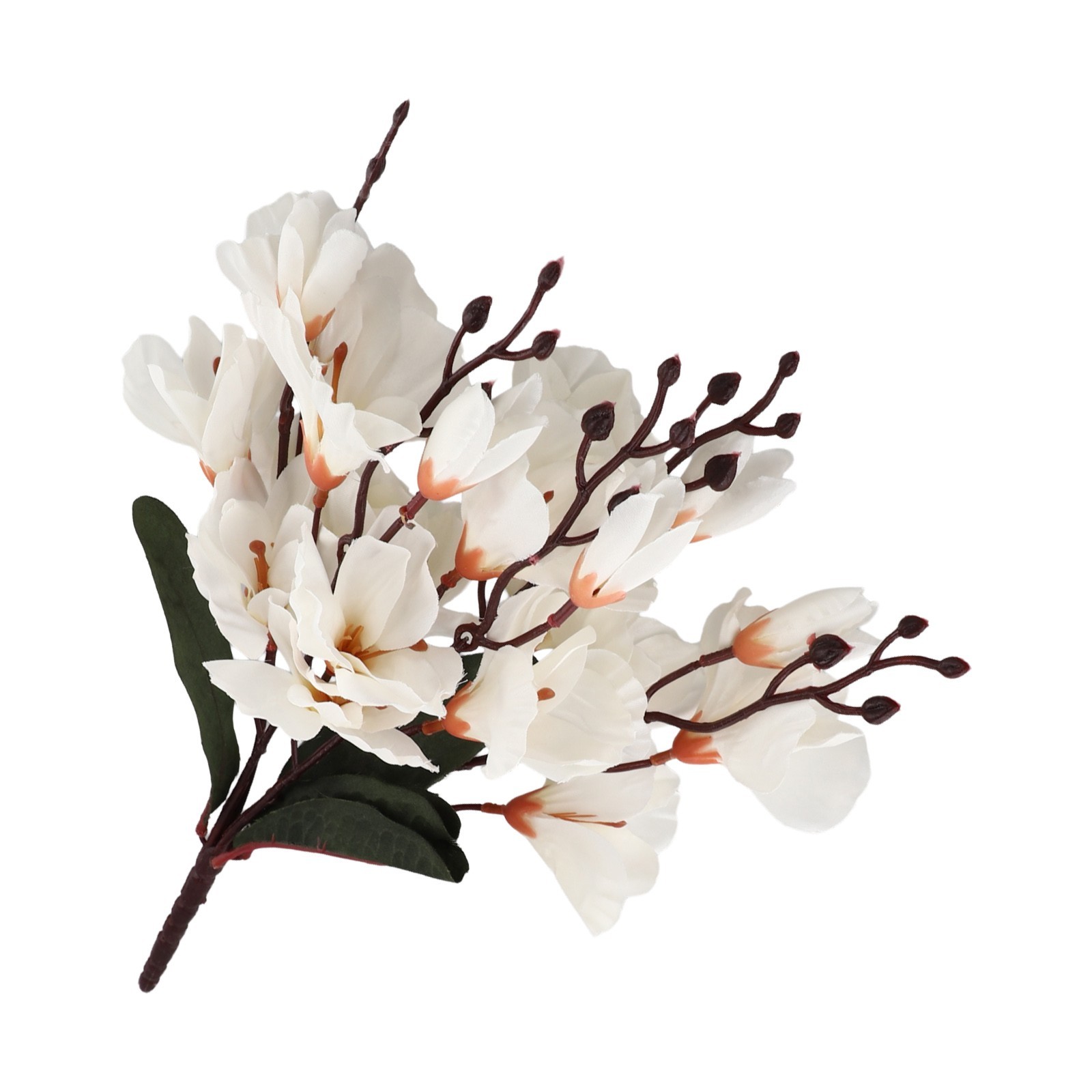 Artificial Magnolia Flower Bouquet 5 Prongs 20 Heads Beauty that Lasts