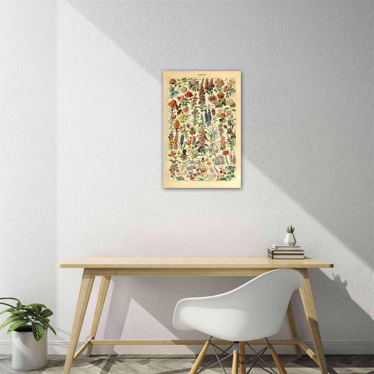 Meishe Art Vintage Poster Print Flower Floral 23.6″L x 15.8″W, Multicolor