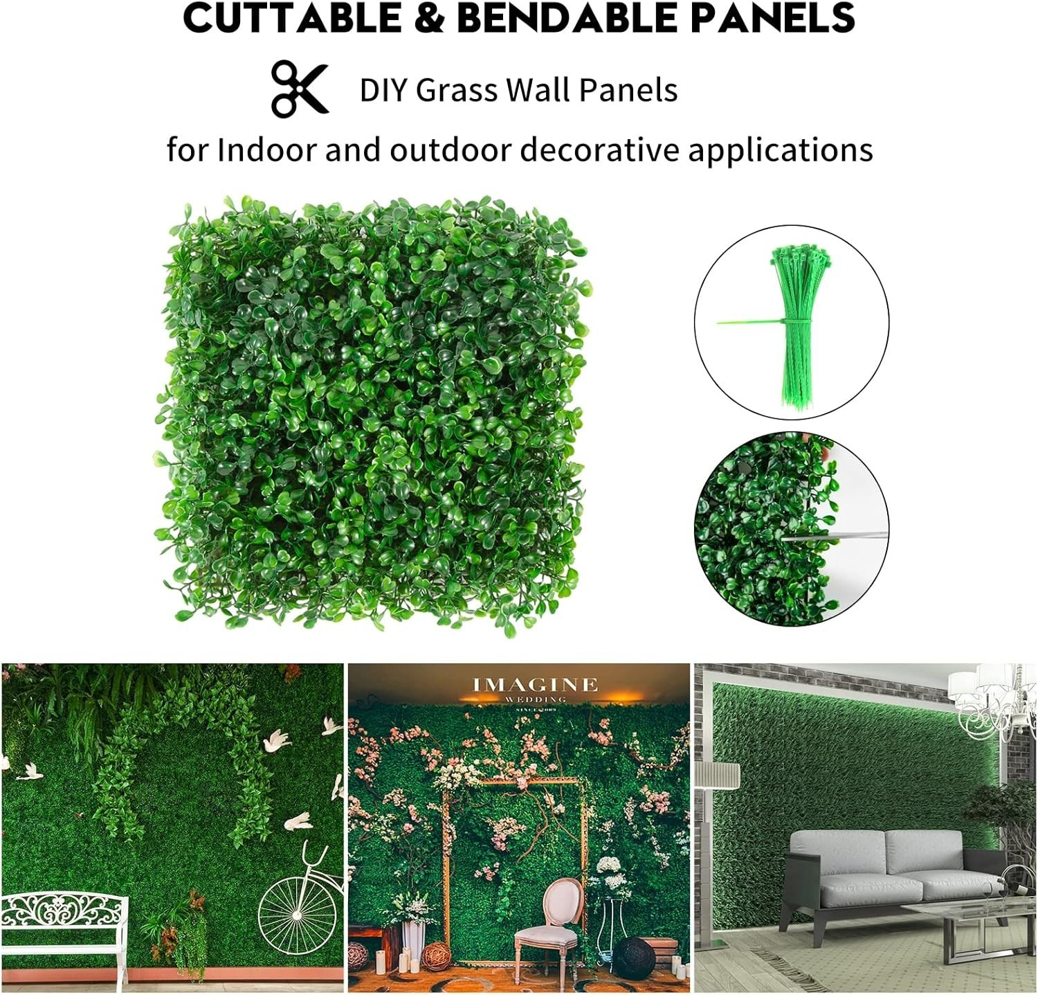 Versatile Artificial Boxwood Hedges – 12 Panels for Privacy & Aesthetic Appeal