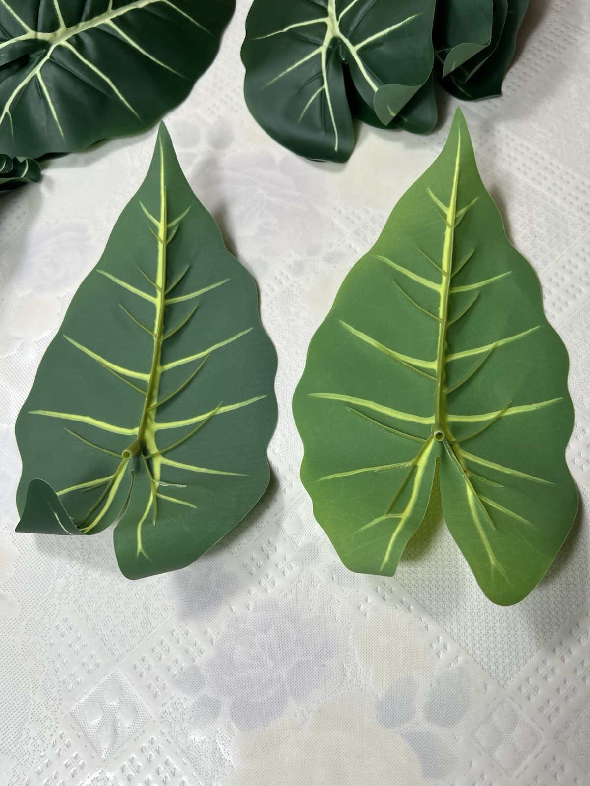 Taro Artificial Plant 24 Leaves 9” X5” (only The Leaves Come,not The Stem)