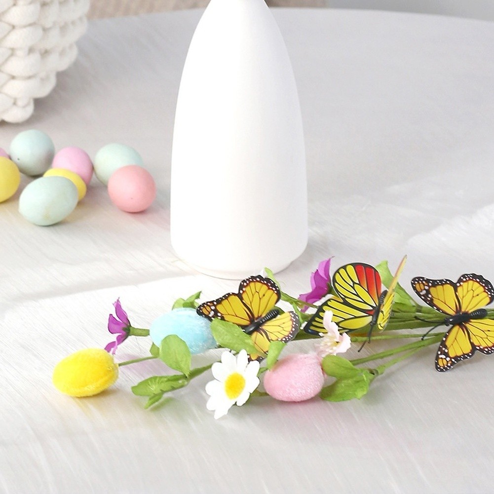 Yellow Plastic Silk Easter Stem for Creating Festive Bouquets and Displays