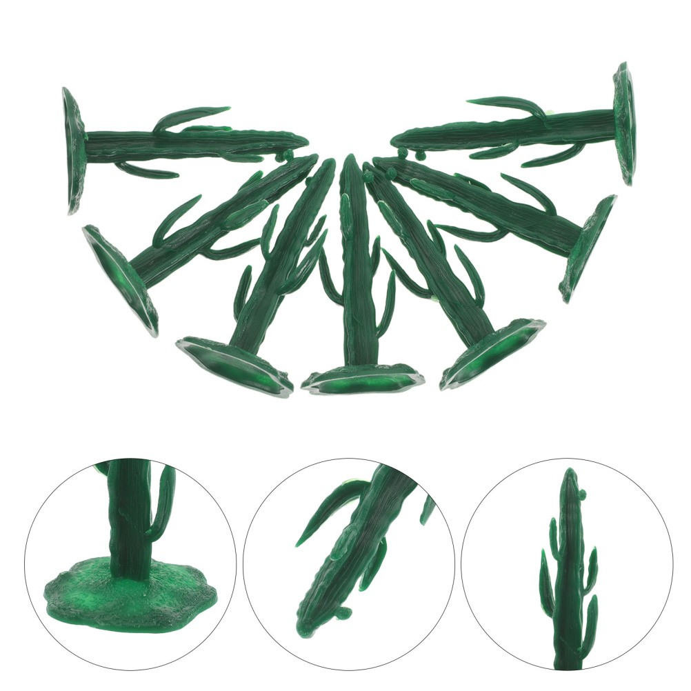40 PCS Simulated Cactus Mini Artificial Figurines Miniature Fake Toy Craft