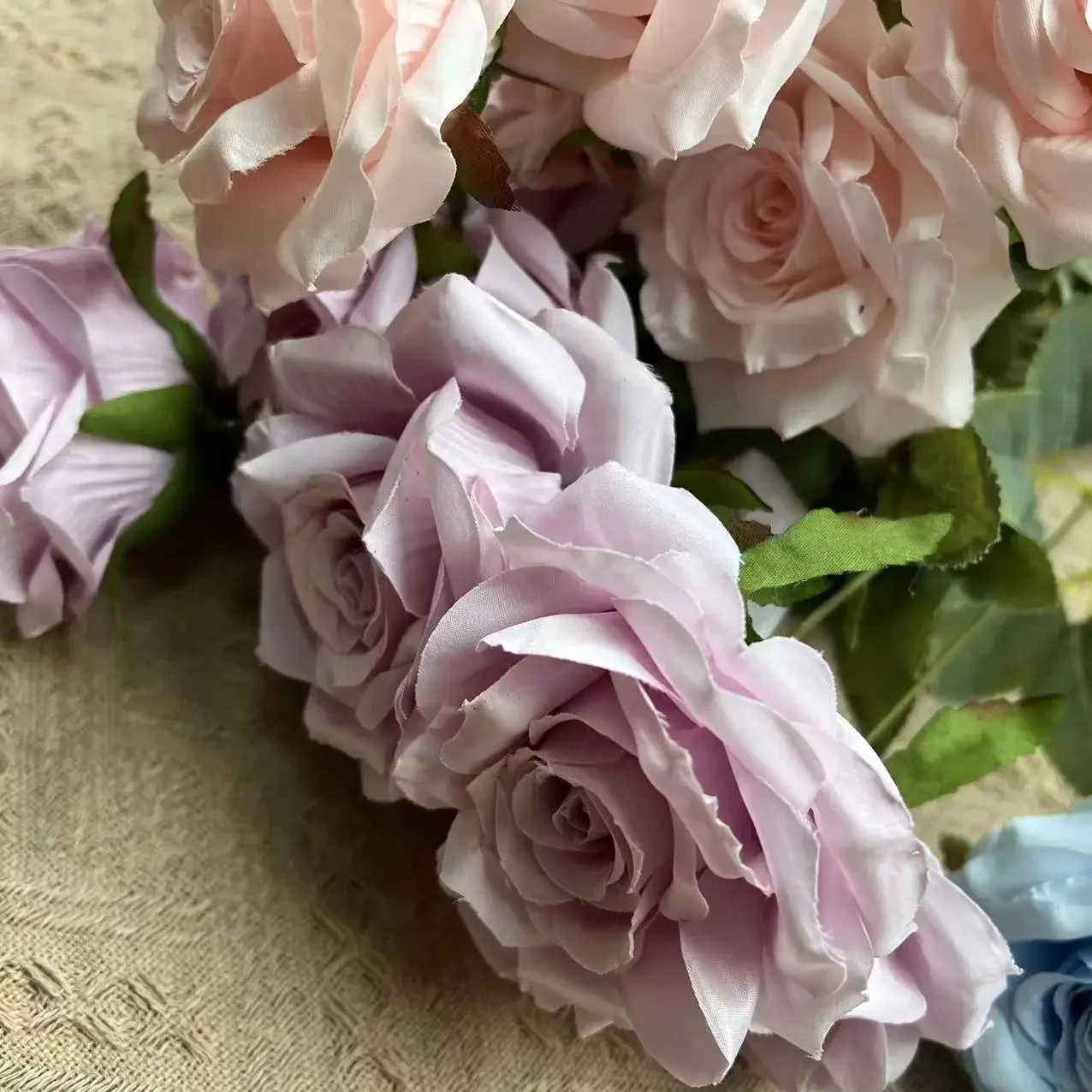 9 Head Diamond Roses European Artificial Flowers Home Wedding Rose Wedding Hotel