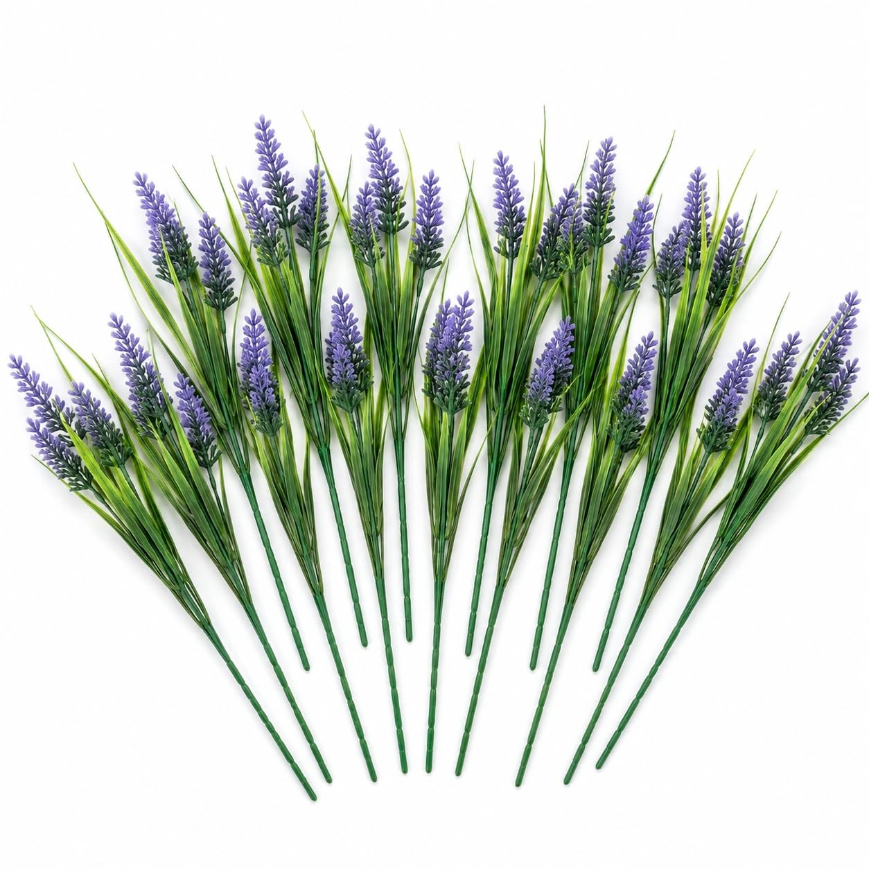 Artificial Monkey Grass with Flowers – Faux Outdoor Plants, UV Resistant Fake