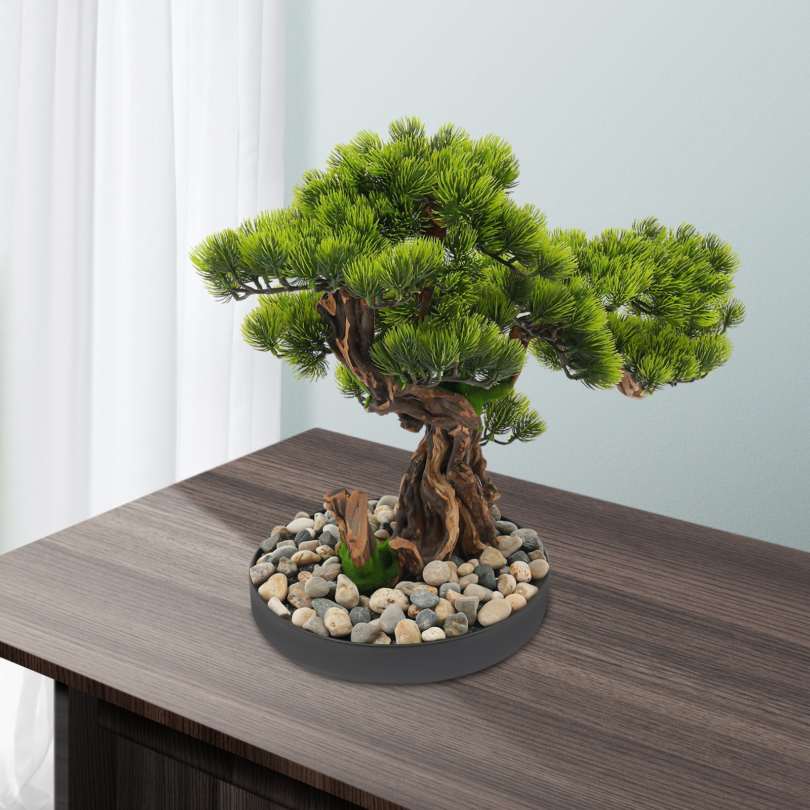 Desktop Artificial Bonsai Tree Artificial Bonsai Pine Tree Realistic Fake Plant