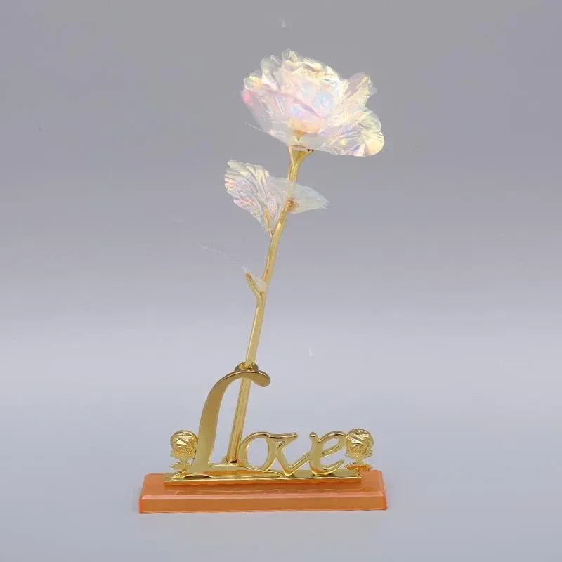 Romantic Gold Plated Rose Flower Dipped In 24K For Valentine’s Day LOVE Mom Gift