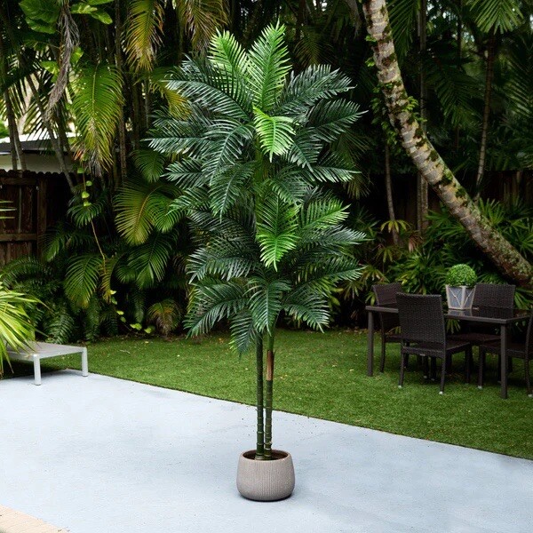 9’ Artificial Double Robellini Palm Tree UV (Indoor/Outdoor). Retail $259