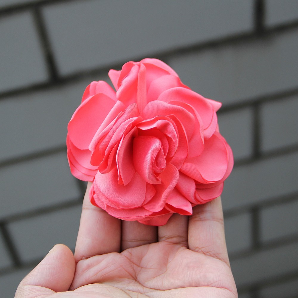 9cm French Fashion Cloth Art Flower For Women Handmade Fabric Corsage Lapel