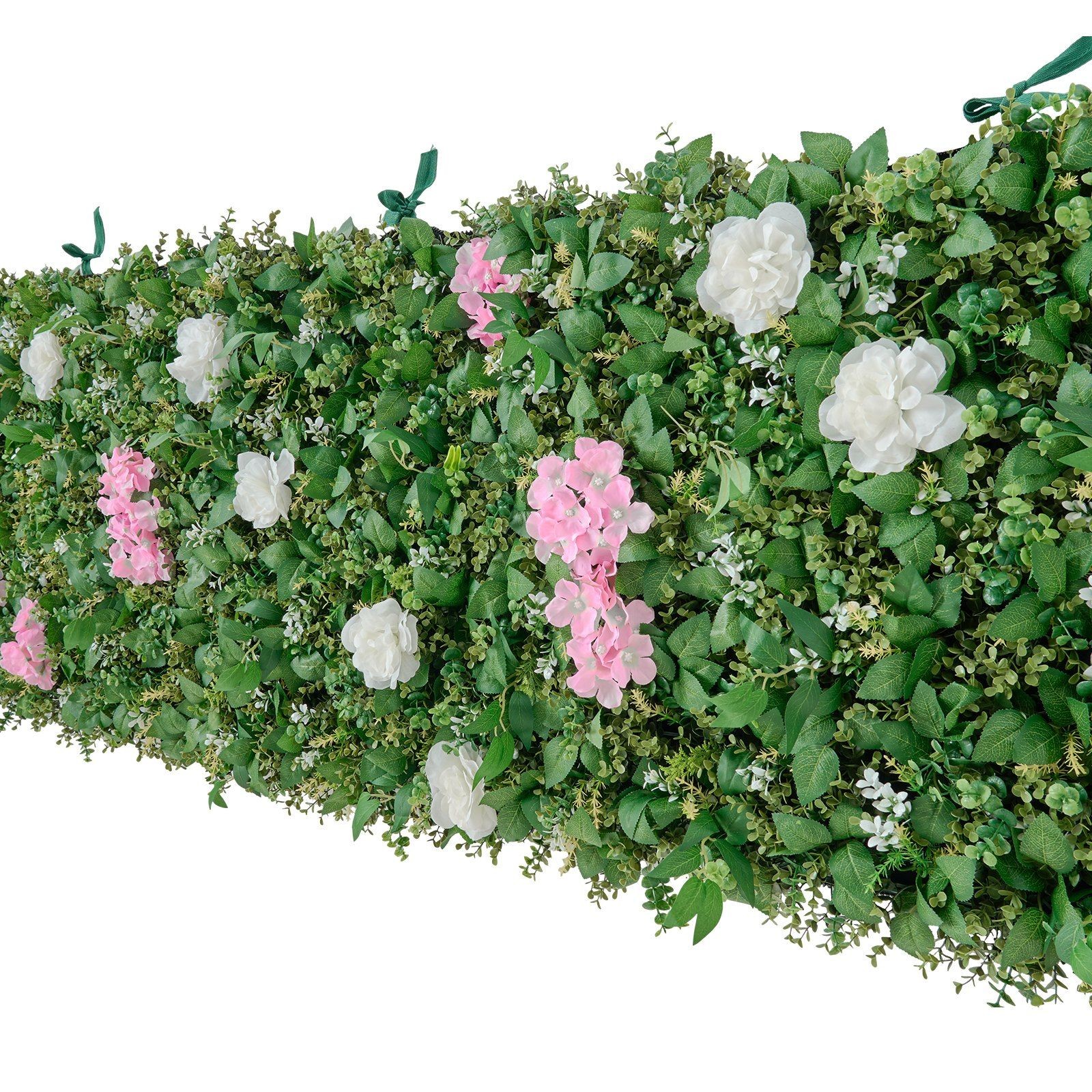 Artificial Boxwood Backdrop 2-Pack, 2x8ft Each, 3D Texture & Mesh Ventilation